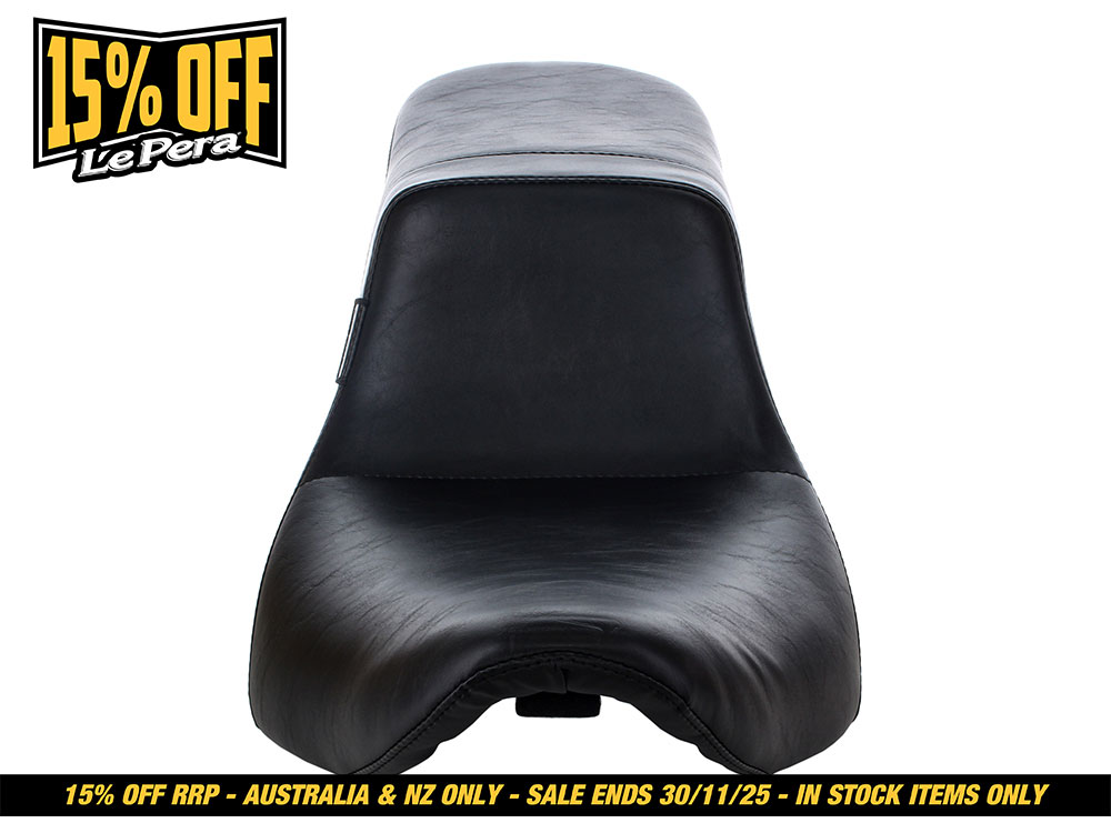 LEPERA SEATS Daytona Dual Seat – Smooth. Fits Sport Glide & Low Rider 2018up & Low Rider S 2020up.