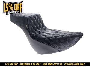 LEPERA SEATS TailWhip Daddy Long Legs Dual Seat with Black Double Diamond Stitch. Fits Sport Glide & Low Rider 2018up & Low Rider S 2020up. LEPERA SEATS TailWhip Daddy Long Legs Dual Seat with Black Double Diamond Stitch. Fits Sport Glide & Low Rider 2018up & Low Rider S 2020up.