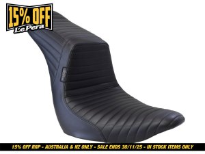 LEPERA SEATS TailWhip Dual Seat with Pleated Stitch. Fits Sport Glide & Low Rider 2018up & Low Rider S 2020up. LEPERA SEATS TailWhip Dual Seat with Pleated Stitch. Fits Sport Glide & Low Rider 2018up & Low Rider S 2020up.