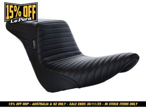 LEPERA SEATS KickFlip Dual Seat with Pleated Stitch. Fits Sport Glide & Low Rider 2018up & Low Rider S 2020up. LEPERA SEATS KickFlip Dual Seat with Pleated Stitch. Fits Sport Glide & Low Rider 2018up & Low Rider S 2020up.