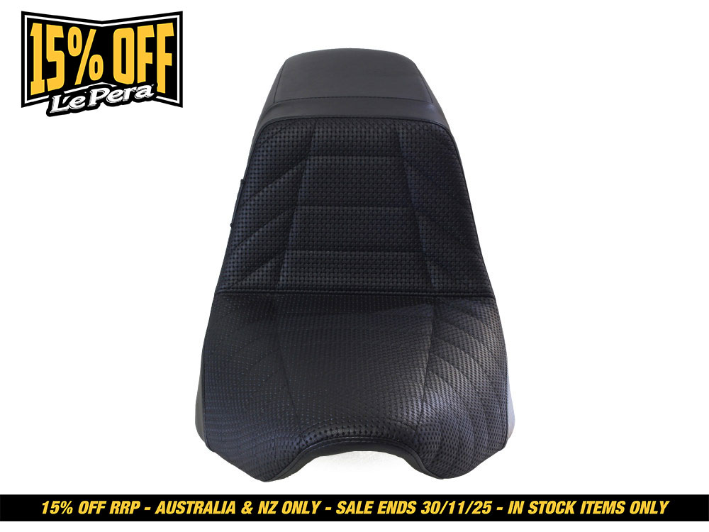 LEPERA SEATS KickFlip Dual Seat with Track Pleat Seating. Fits Sport Glide & Low Rider 2018up & Low Rider S 2020up.