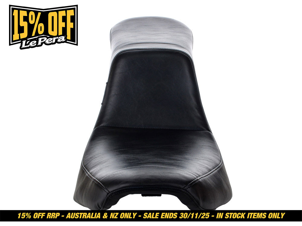 LEPERA SEATS Daytona Dual Seat – Smooth. Fits Softail Deluxe & Heritage 2018up.