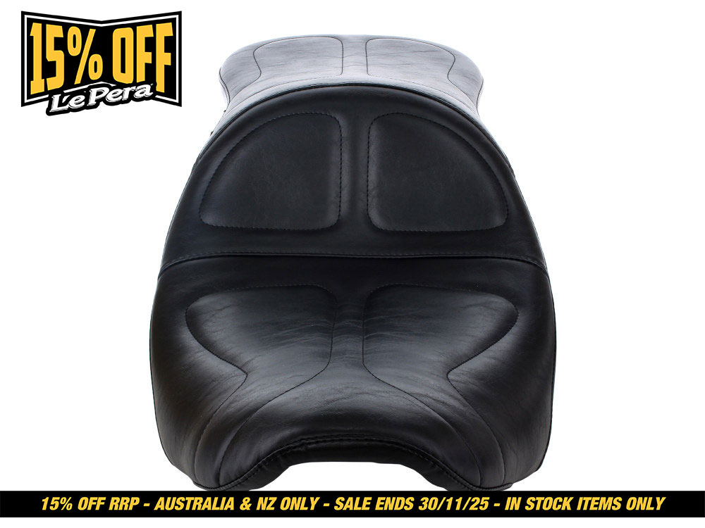 LEPERA SEATS Maverick Daddy Long Legs Dual Seat. Fits Softail Deluxe & Heritage Softail Classic 2018up.