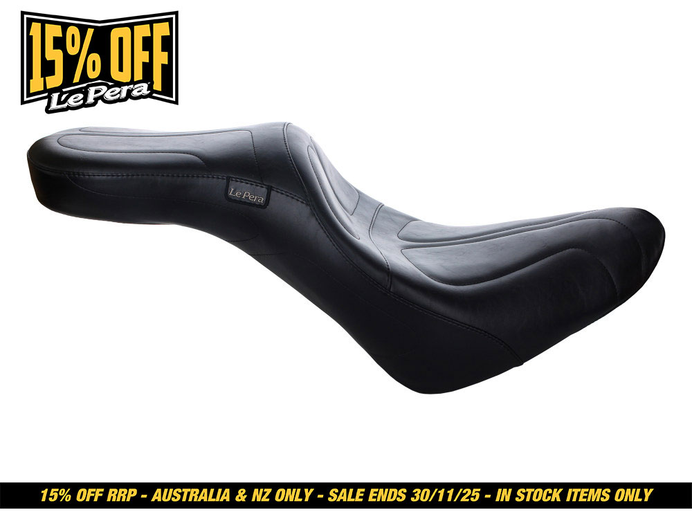 LEPERA SEATS Maverick Daddy Long Legs Dual Seat. Fits Softail Deluxe & Heritage Softail Classic 2018up.