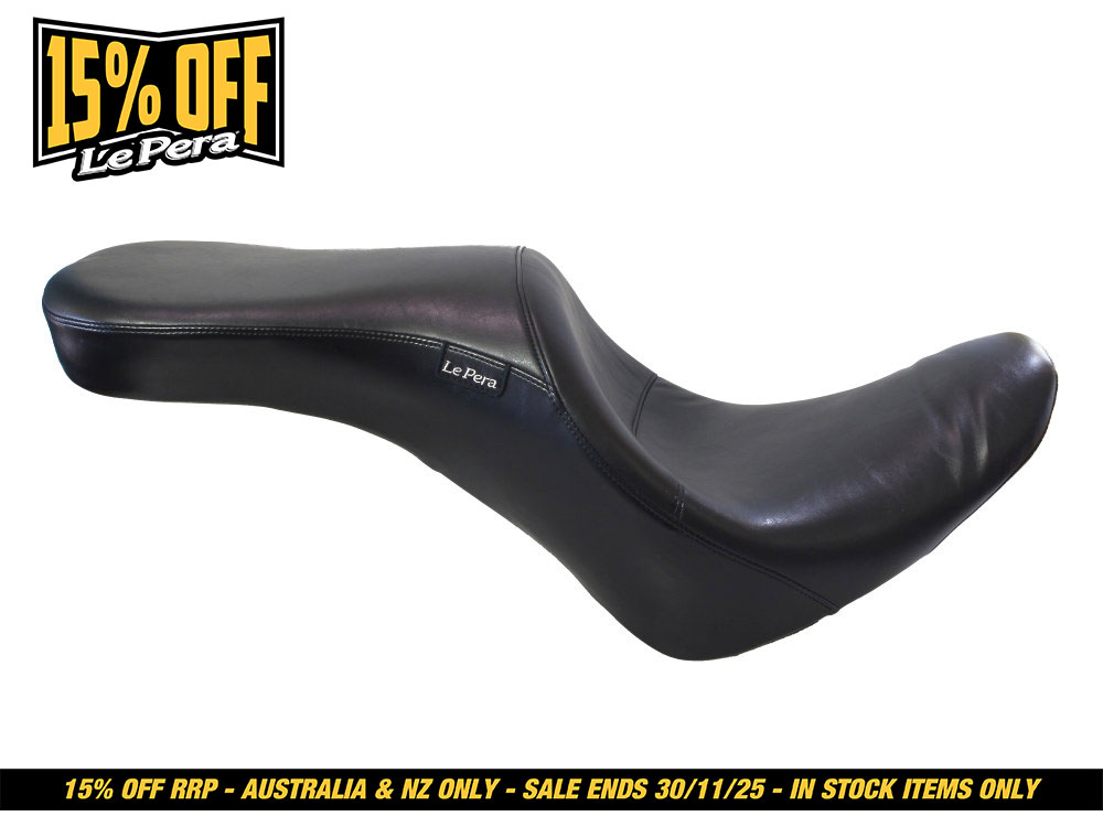 LEPERA SEATS Maverick Smooth Dual Seat. Fits Softail Deluxe & Heritage Softail Classic 2018up.