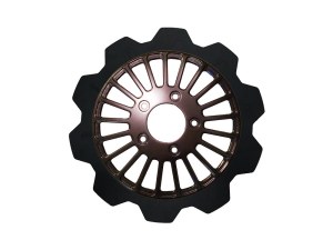 Lyndall Brakes 11.5in. Rear Breakout Crown Disc Rotor – Black Band & Black Carrier. Fits Big Twin 2000up & Sportster 2000-2010. Lyndall Brakes 11.5in. Rear Breakout Crown Disc Rotor – Black Band & Black Carrier. Fits Big Twin 2000up & Sportster 2000-2010.