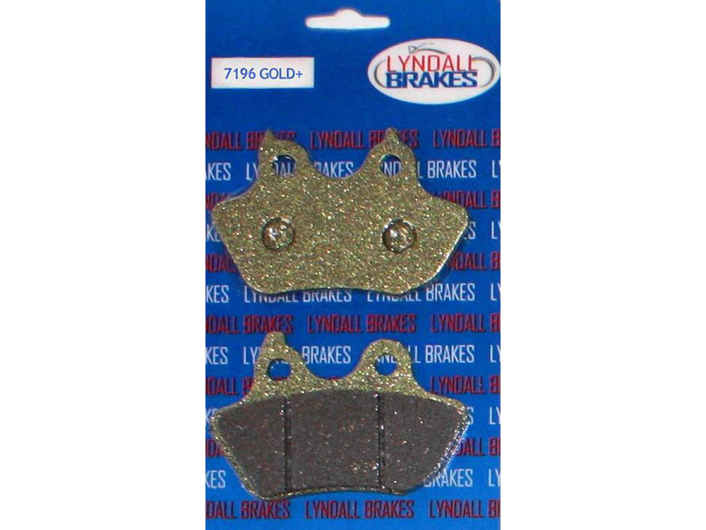 Lyndall Brakes Gold-Plus Brake Pads. Fits Rear on Softail 2006-2007 with 200 OEM Rear Tyre.
