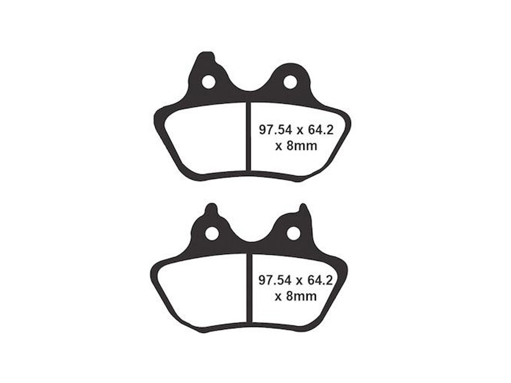 Lyndall Brakes Z-Plus Brake Pads. Fits Rear on Softail 2006-2007 with 200 OEM Rear Tyre.