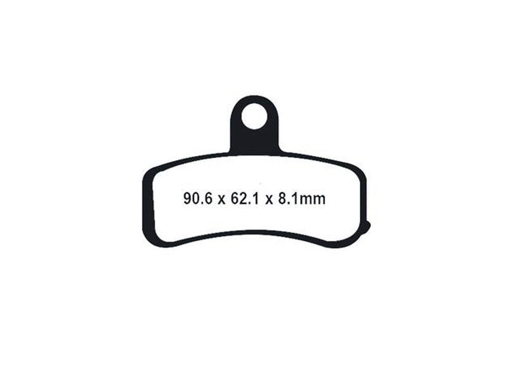 Lyndall Brakes Gold-Plus Brake Pads. Fits Front on Dyna 2008-2017 & Softail 2008-2014.