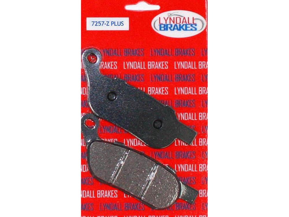 Lyndall Brakes Z-Plus Brake Pads. Fits Rear on Dyna & Softail 2008-2017.