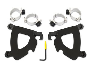 Memphis Shades Black Gauntlet Trigger-Lock Mounting Hardware. Fits Street Bob 2018up & Dyna 2006-2017. Memphis Shades Black Gauntlet Trigger-Lock Mounting Hardware. Fits Street Bob 2018up & Dyna 2006-2017.