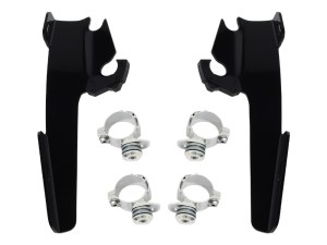 Memphis Shades Black Batwing Fairing Trigger-Lock Mounting Hardware. Fits most Sportsters 1987-2021 with 39mm Fork Tubes. Memphis Shades Black Batwing Fairing Trigger-Lock Mounting Hardware. Fits most Sportsters 1987-2021 with 39mm Fork Tubes.