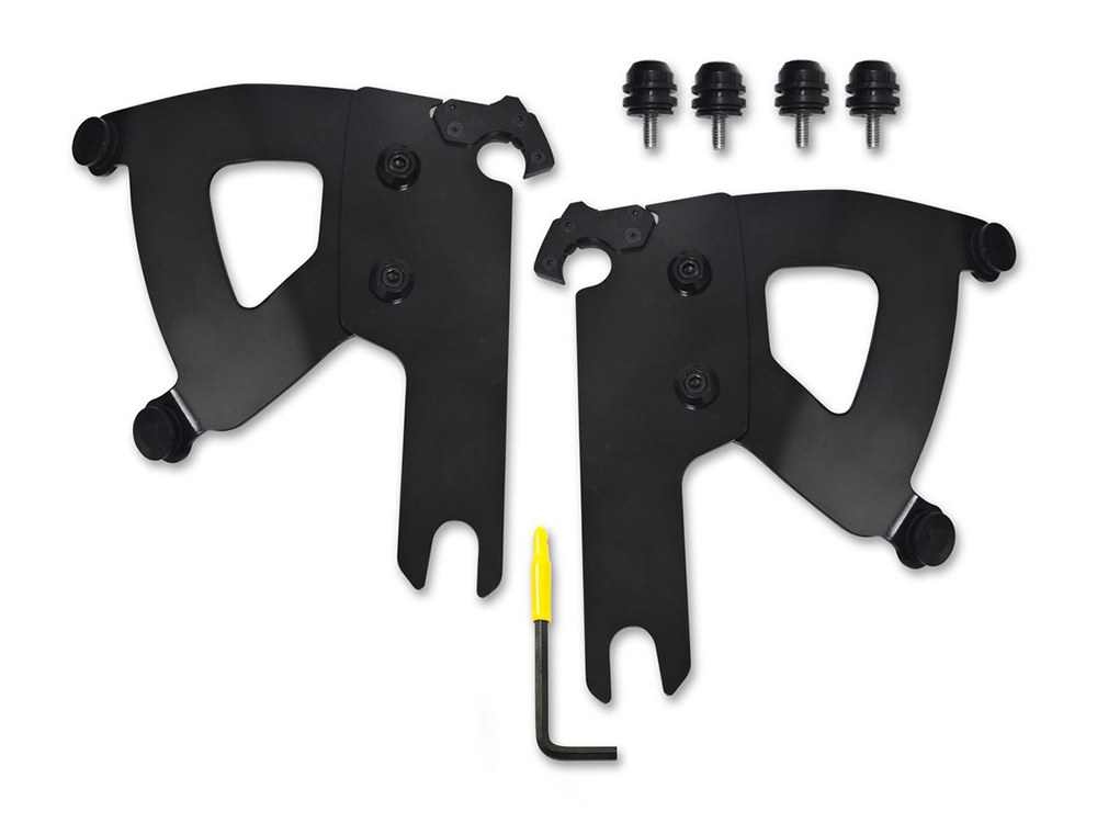 Memphis Shades Black Road Warrior Trigger-Lock Mounting Hardware. Fits Road King Custom 2004-2007 & Road King Special 2017up.