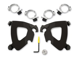 Memphis Shades Black Gauntlet Trigger-Lock Mounting Hardware. Fits Dyna Low Rider 2014-2017. Memphis Shades Black Gauntlet Trigger-Lock Mounting Hardware. Fits Dyna Low Rider 2014-2017.