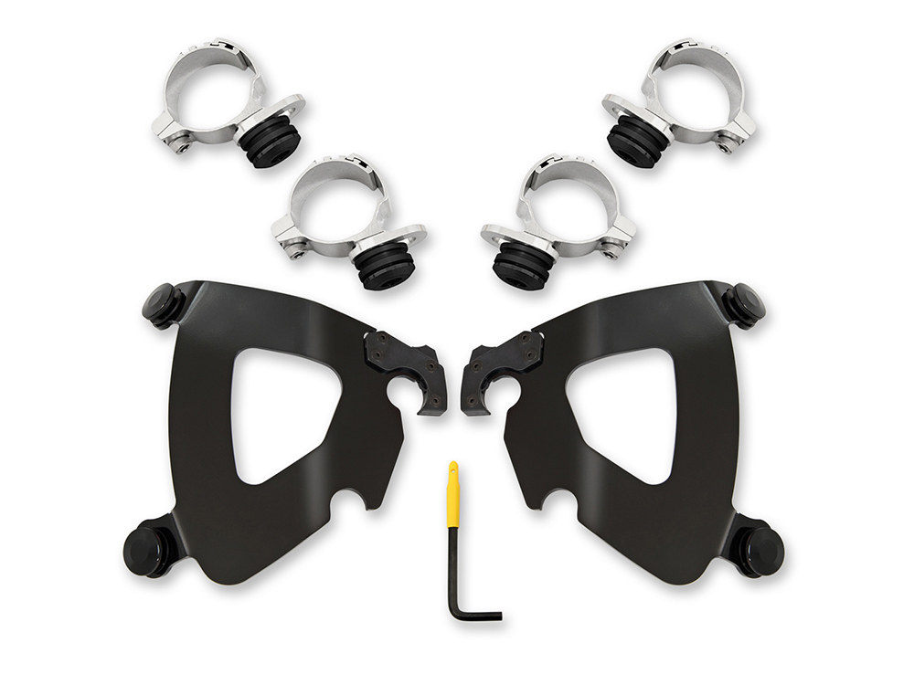 Memphis Shades Black Gauntlet Trigger-Lock Mounting Hardware. Fits Scout & Scout Bobber 2015up.