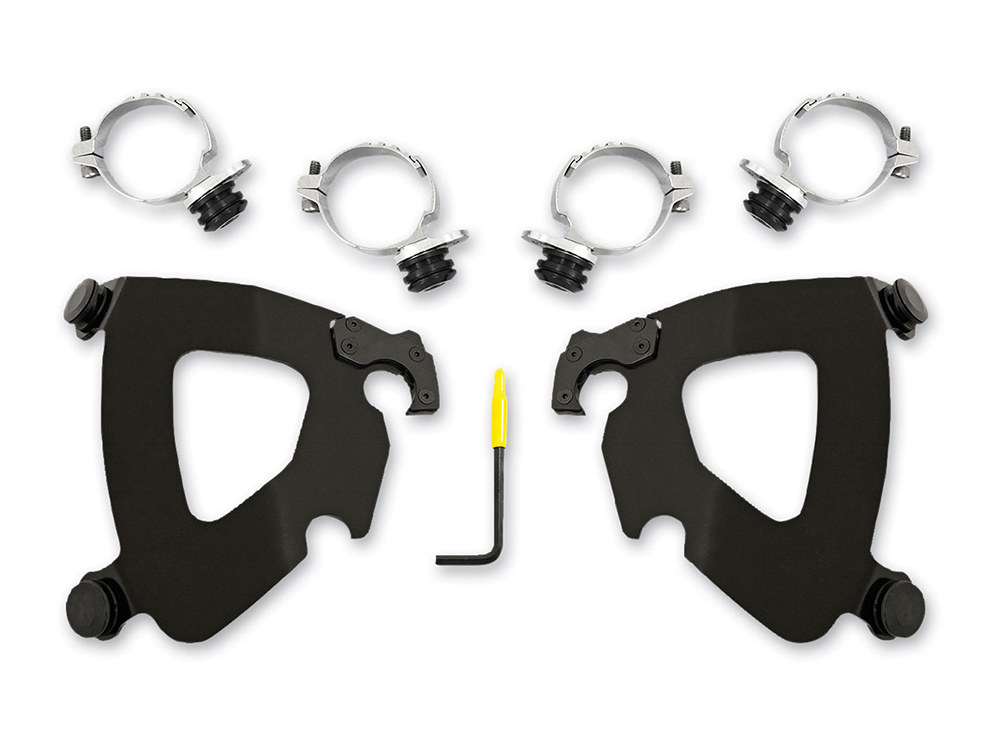 Memphis Shades Black Gauntlet Trigger-Lock Mounting Hardware. Fits Low Rider 2018-2020
