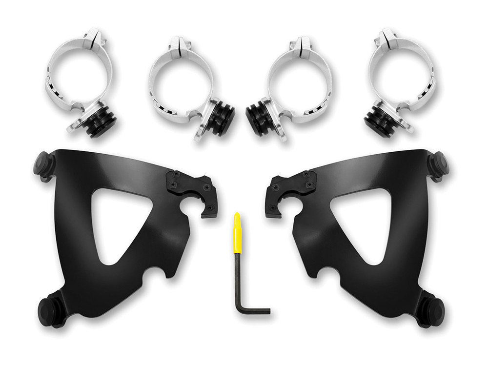 Memphis Shades Black Road Warrior Trigger-Lock Mounting Hardware. Fits Low Rider 2018-2020