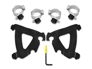 Memphis Shades Black Road Warrior Trigger-Lock Mounting Hardware. Fits Dyna 1991-2005. Memphis Shades Black Road Warrior Trigger-Lock Mounting Hardware. Fits Dyna 1991-2005.