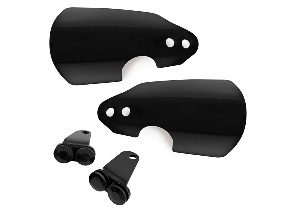 Memphis Shades Handguards – Black. Fits Most Softail & Dyna 1996-2017 running OEM Front Indicators.