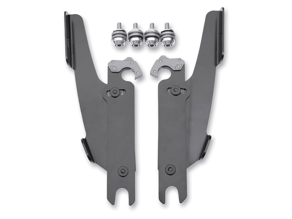 Memphis Shades Black Batwing Fairing Trigger-Lock Mounting Hardware. Fits FL Softail 1986-2017 With Out Spotlight Bar.