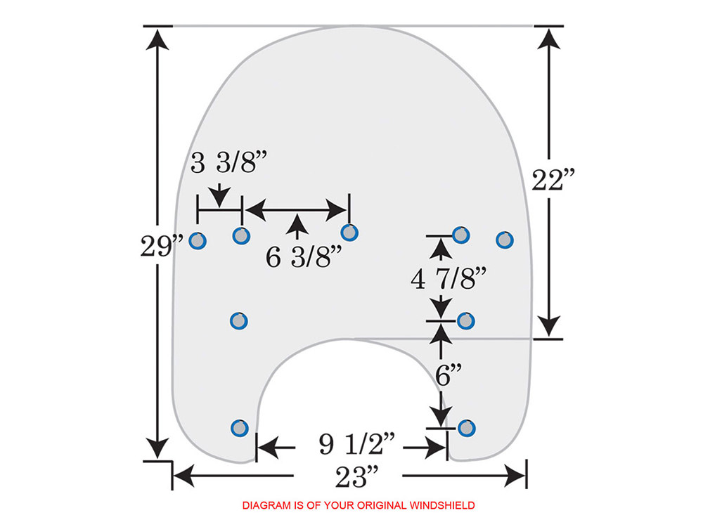 Memphis Shades Windshield Mount Kit. Fits Yamaha Bolt 2014up with El Paso Sportshield.
