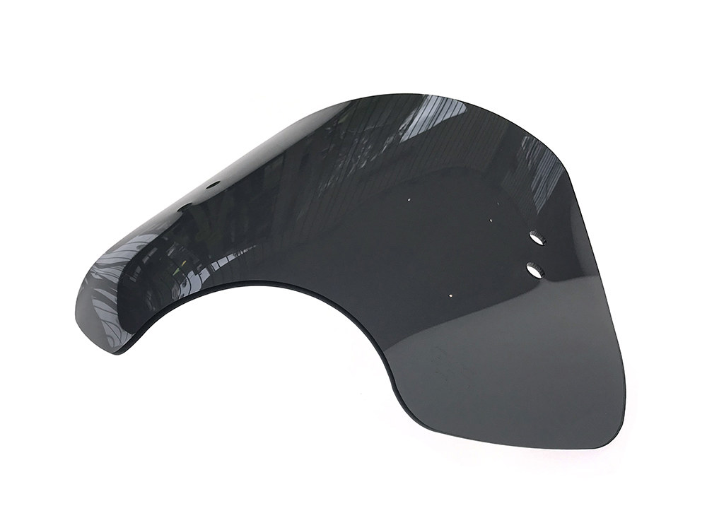 Memphis Shades The Shooter Black Smoke Handlebar Mount Windshield. 14in. High x 19in. Wide.