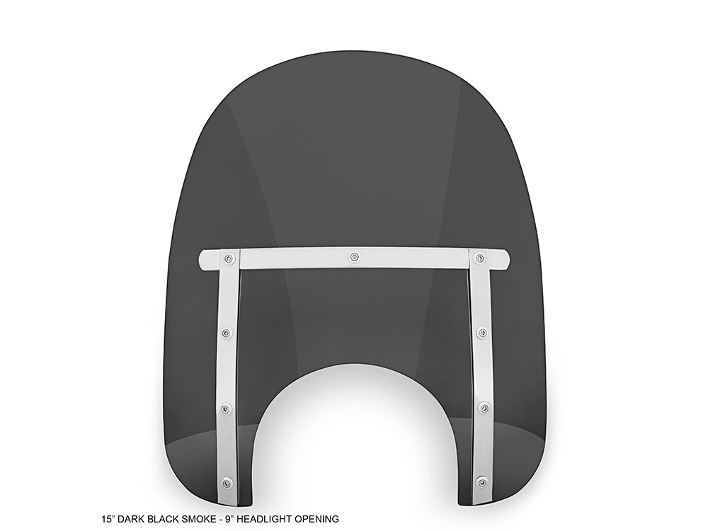 Windshield; Slim, Dark Blk 15