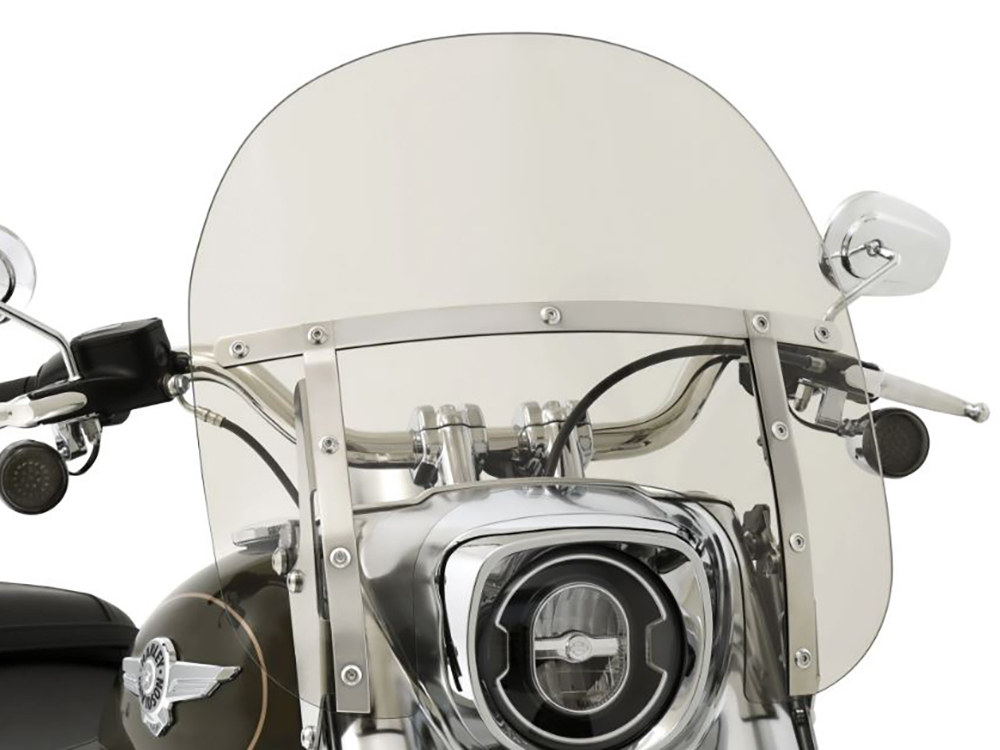 Memphis Shades Fats Solar/Tinted Windshield. Fits Fatboy 2018up. 15in. High x 22in. Wide.