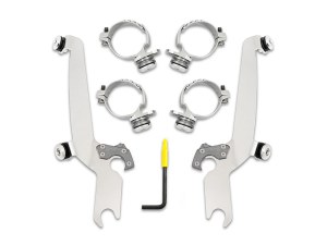 Memphis Shades Polished Sportshield Trigger-Lock Mounting Hardware. Fits FL Softail 1986-2017 With Factory Spotlight Bar. Memphis Shades Polished Sportshield Trigger-Lock Mounting Hardware. Fits FL Softail 1986-2017 With Factory Spotlight Bar.