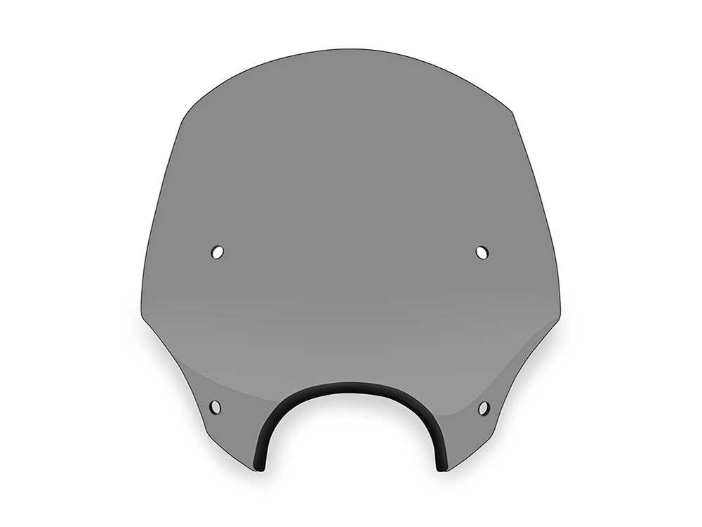 Memphis Shades El Paso Windshield. Black Smoke. 15in. High. Fits models with 5-3/4in. Headlights.