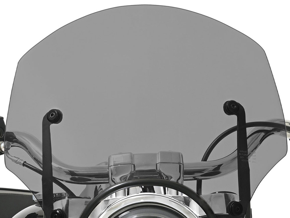 Memphis Shades El Paso Windshield. Black Smoke. 13in. High. Fits models with 5-3/4in. Headlights.