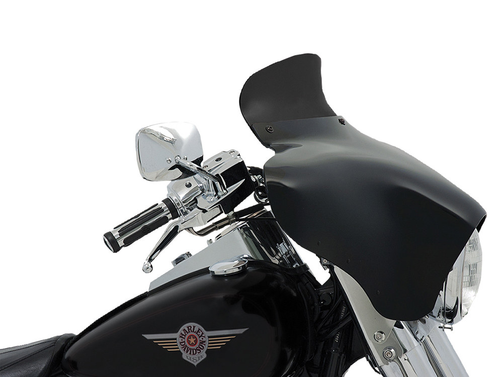 Memphis Shades Spoiler Windshield for Memphis Shades Batwing Fairing. 5in. High, Dark Black.