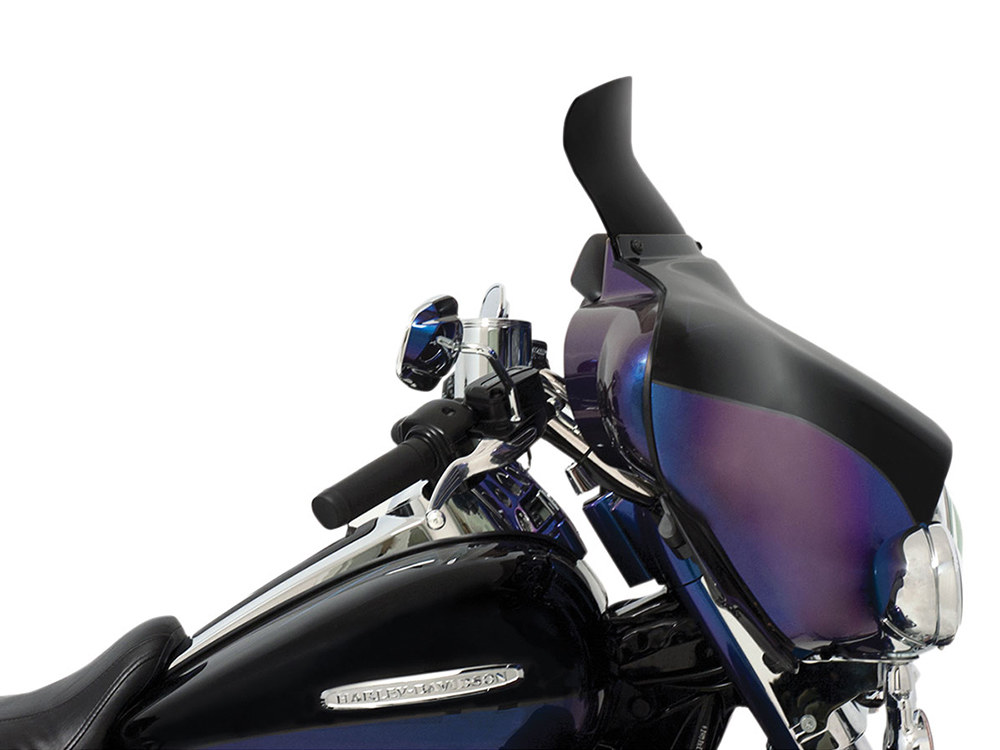 Memphis Shades Spoiler Windshield for Memphis Shades Batwing Fairing. 6.5in. High, Dark Black.