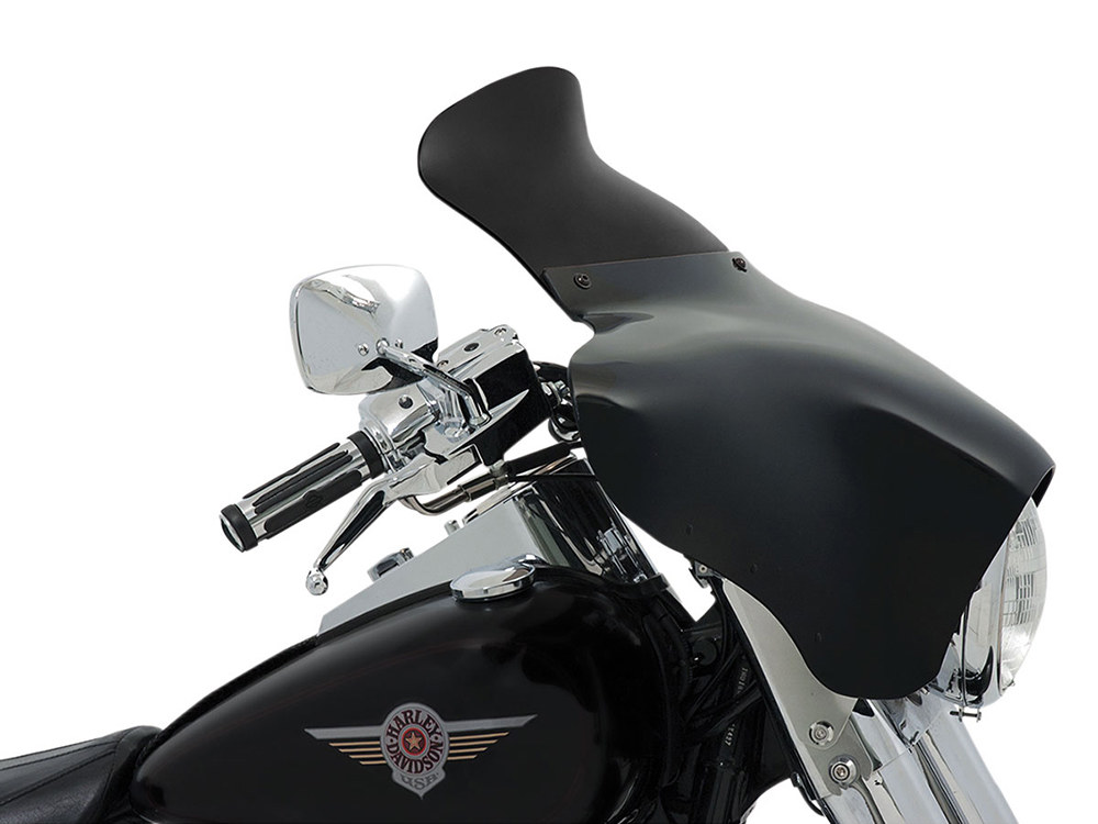 Memphis Shades Spoiler Windshield for Memphis Shades Batwing Fairing. 9in. High, Dark Black.