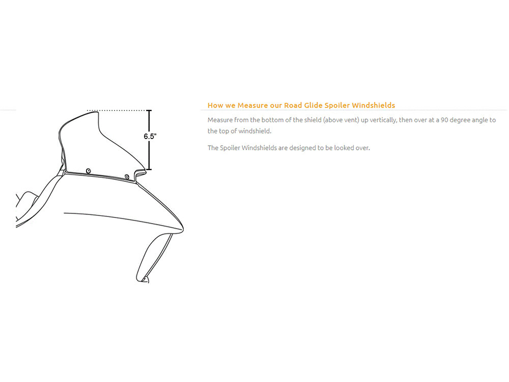 Memphis Shades 5.5in. Spoiler Windshield – Black Opaque. Fits Road Glide 2015-2023