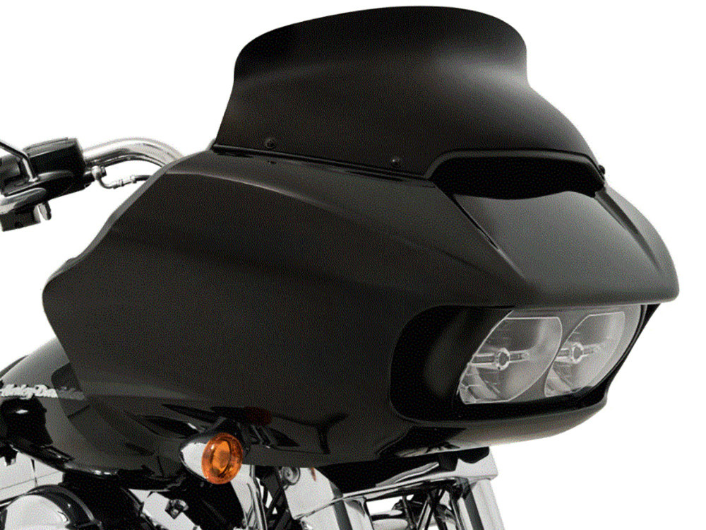 Memphis Shades 5.5in. Spoiler Windshield – Black Opaque. Fits Road Glide 2015-2023