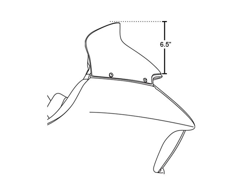 Memphis Shades 6.5in. Spoiler Windshield – Dark Smoke. Fits Road Glide 2015-2023