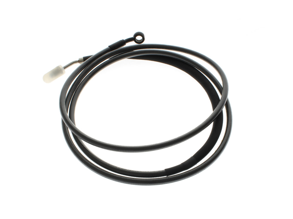 Magnum Shielding 80in. Hydraulic Clutch Line with 10mm x 35 Degree Banjo – Black Pearl. Fits Touring & Softail 2017up Models with the Original H-D Hydraulic Clutch.