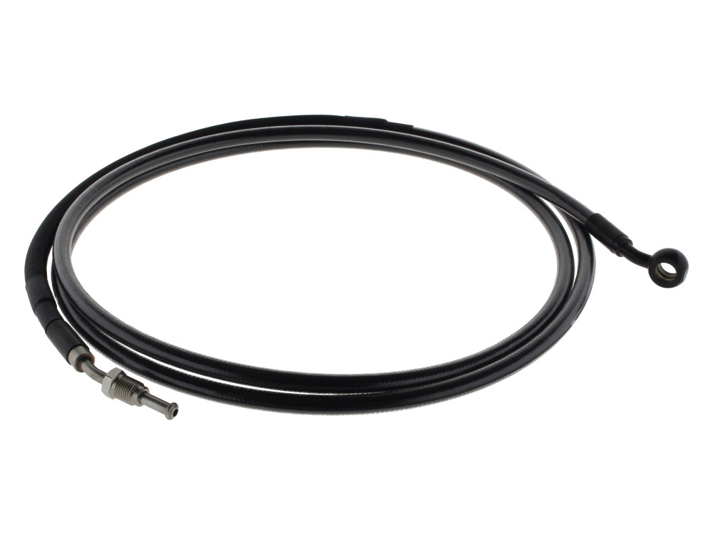 Magnum Shielding 82in. Hydraulic Clutch Line with 10mm x 35 Degree Banjo – Black Pearl. Fits Touring & Softail 2017up Models with the Original H-D Hydraulic Clutch.