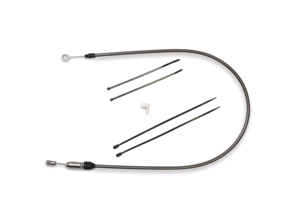 Magnum Shielding 40in. Quick Connect Upper Clutch Cable – Black Pearl. Fits Softail 2018-2024