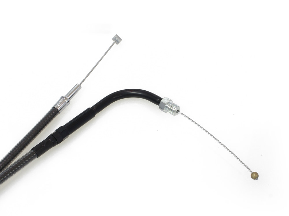 Magnum Shielding 36-1/2in. Throttle Cable – Black Pearl. Fits Big Twin 1990-1995.