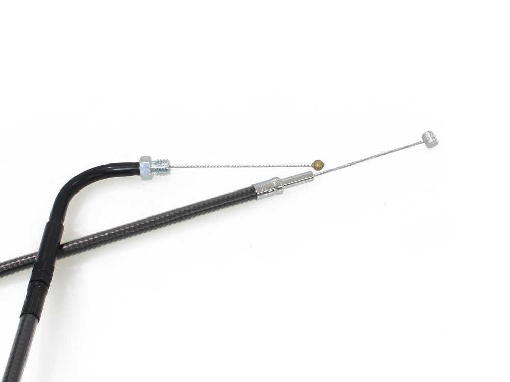 Magnum Shielding 45-1/2in. Throttle Cable – Black Pearl. Fits Big Twin 1990-1995.