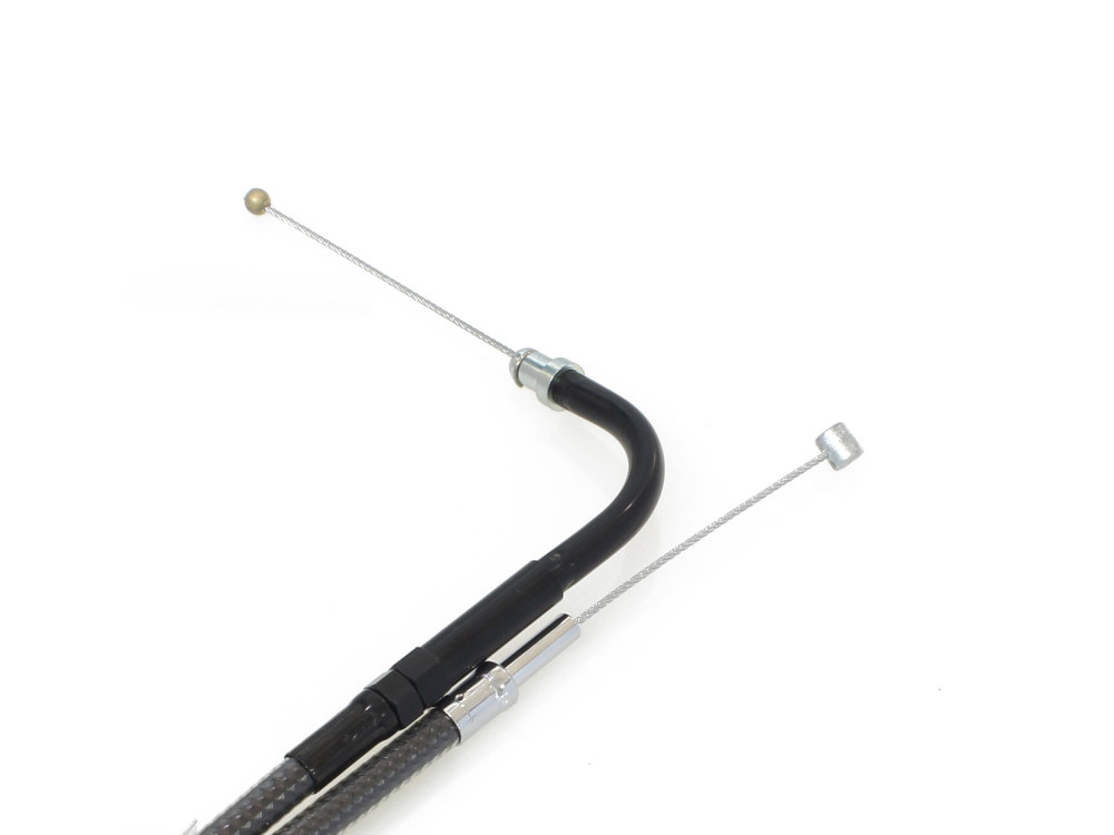 Magnum Shielding 34-3/4in. Throttle Cable – Black Pearl. Fits Big Twin 1996-2017.