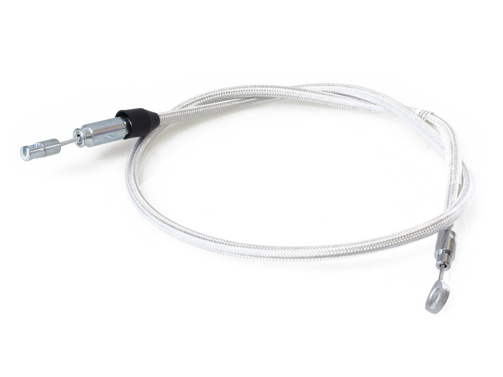Magnum Shielding 46in. Quick Connect Upper Clutch Cable – Sterling Chromite. Fits Softail 2018-2024 & Most Touring 2021-2024