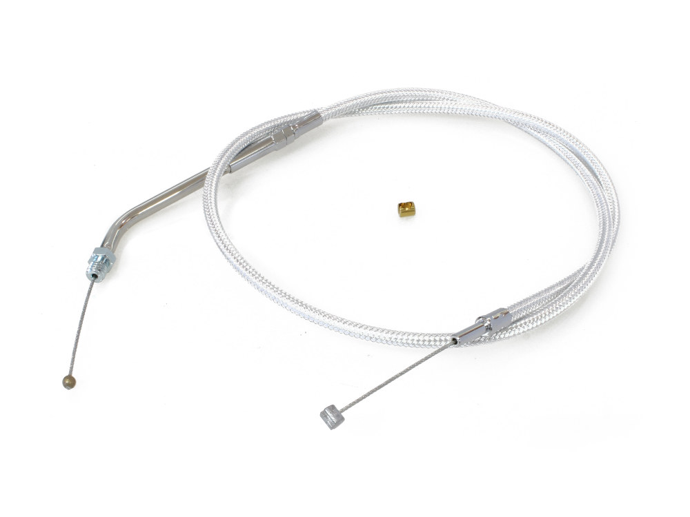 Magnum Shielding Throttle Cable with – Sterling Chromite. Fits Sportster 1986-1987.