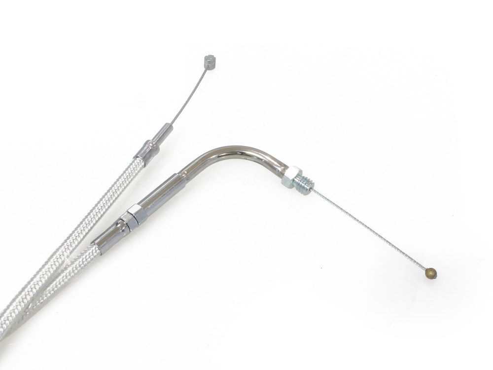 Magnum Shielding 45-1/2in. Throttle Cable – Sterling Chromite. Fits Big Twin 1990-1995.