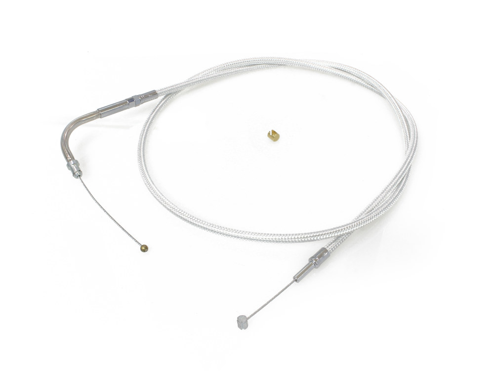 Magnum Shielding 42-1/2in. Throttle Cable – Sterling Chromite. Fits Big Twin 1996-2001 with Magnetti Marelli EFI