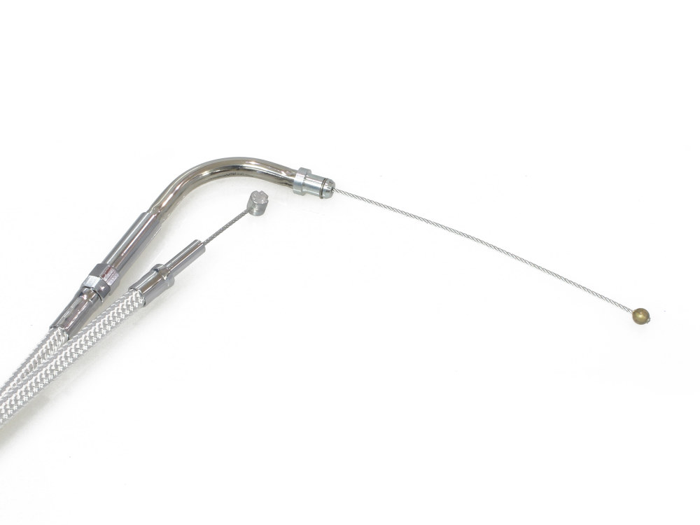 Magnum Shielding 50-1/2in. Throttle Cable – Sterling Chromite. Fits Big Twin 1996-2001 with Magnetti Marelli EFI