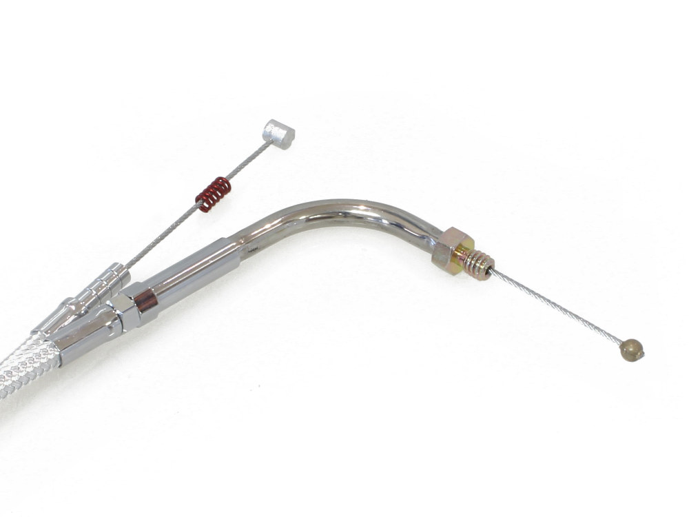 Magnum Shielding 33-1/2in. Idle Cable – Sterling Chromite. Fits Big Twin 1981-1988.