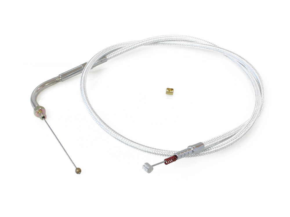 Magnum Shielding 33-1/2in. Idle Cable – Sterling Chromite. Fits Big Twin 1981-1988.